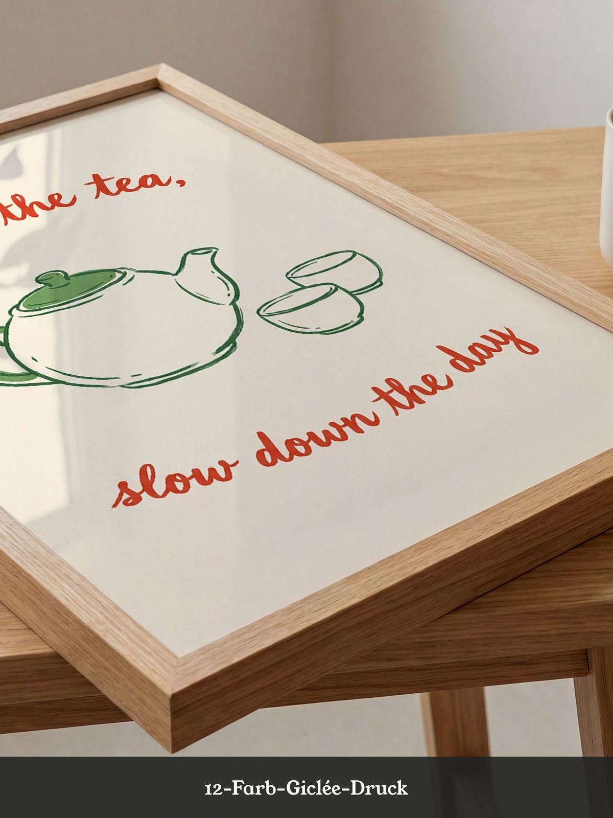 Teekanne Illustration Spruch