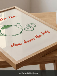Teekanne Illustration Spruch