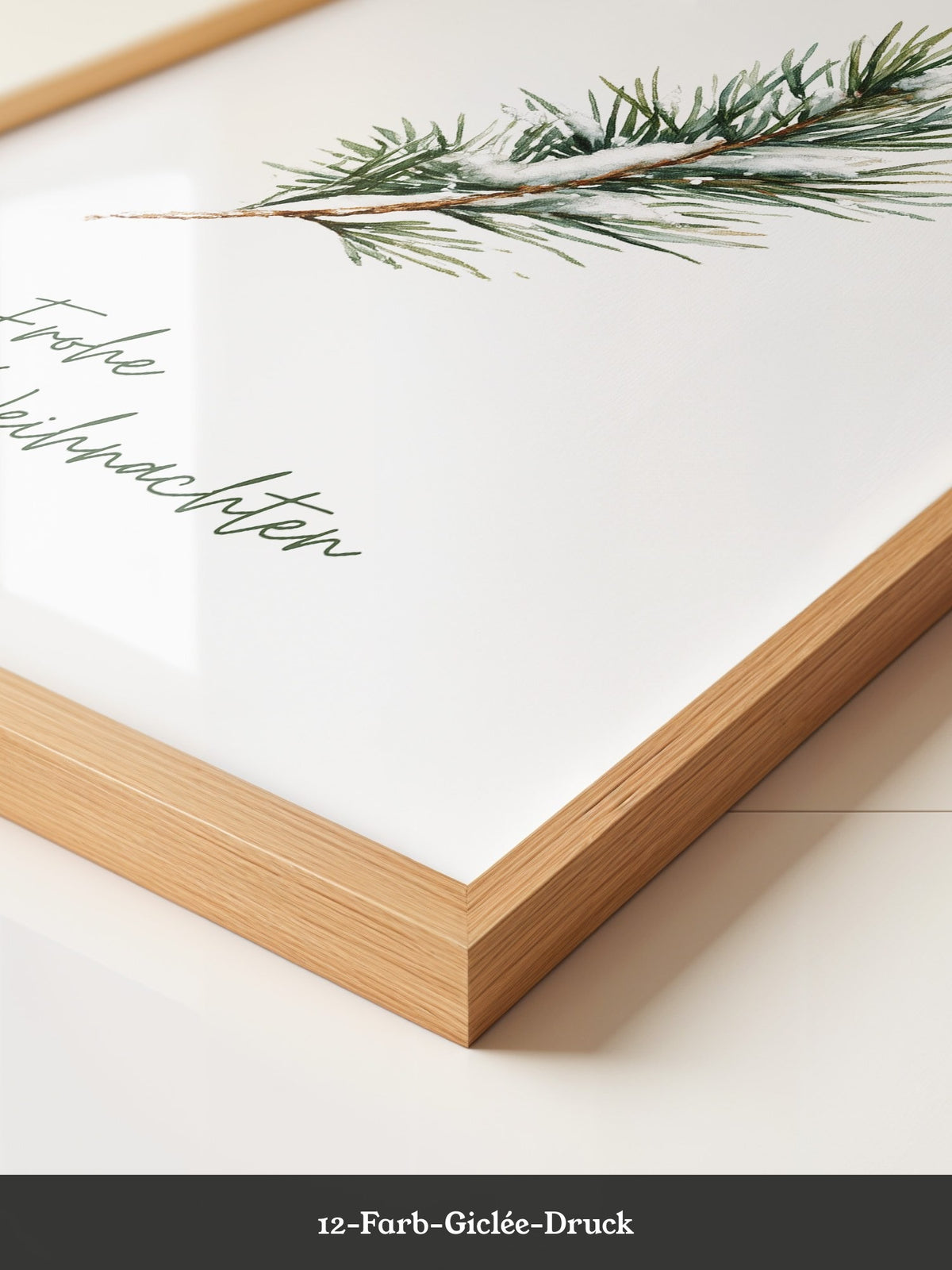 Tannenzweig Schnee Aquarell