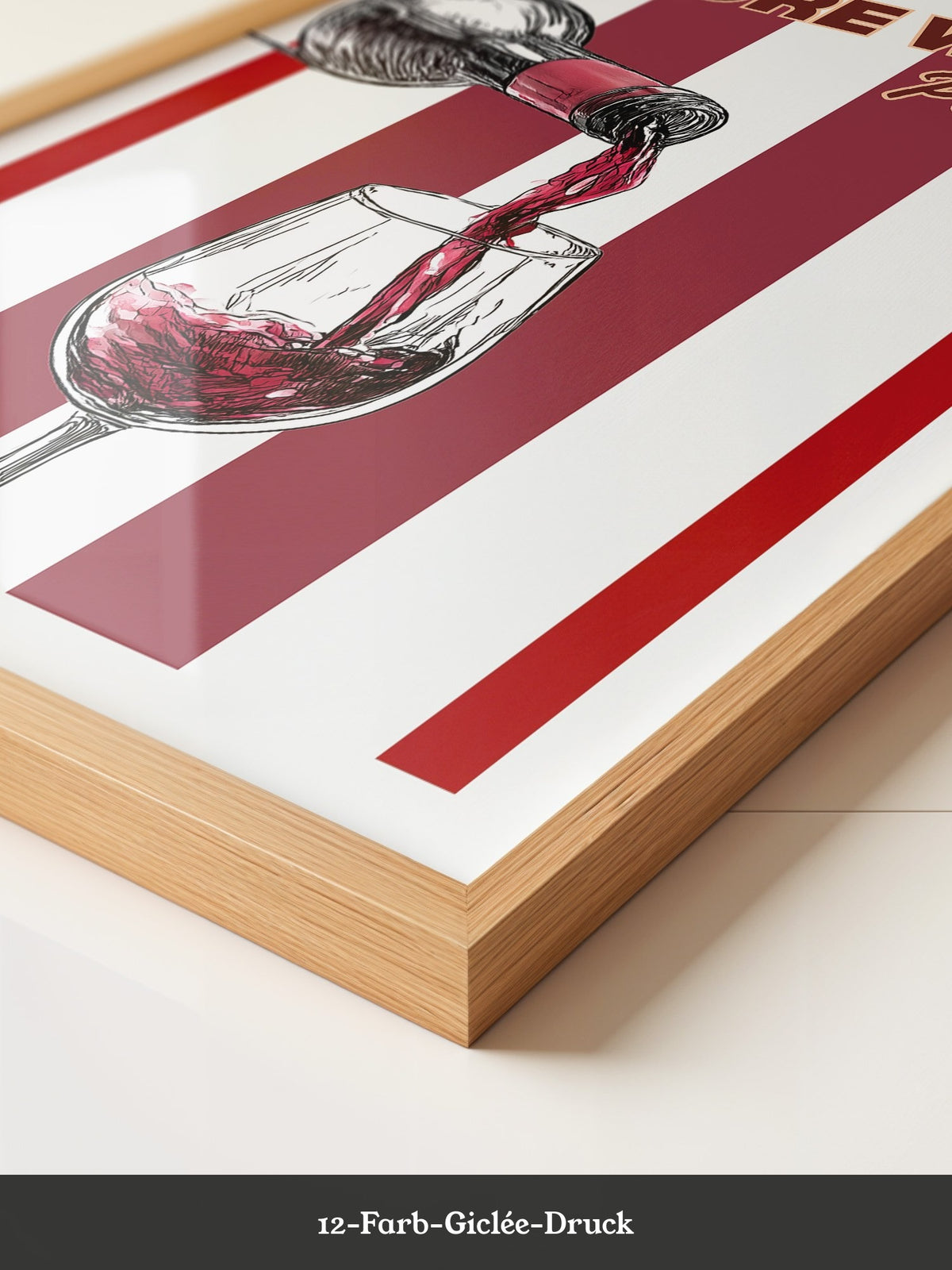 Weinglas Illustration Grafikrot