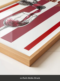 Weinglas Illustration Grafikrot