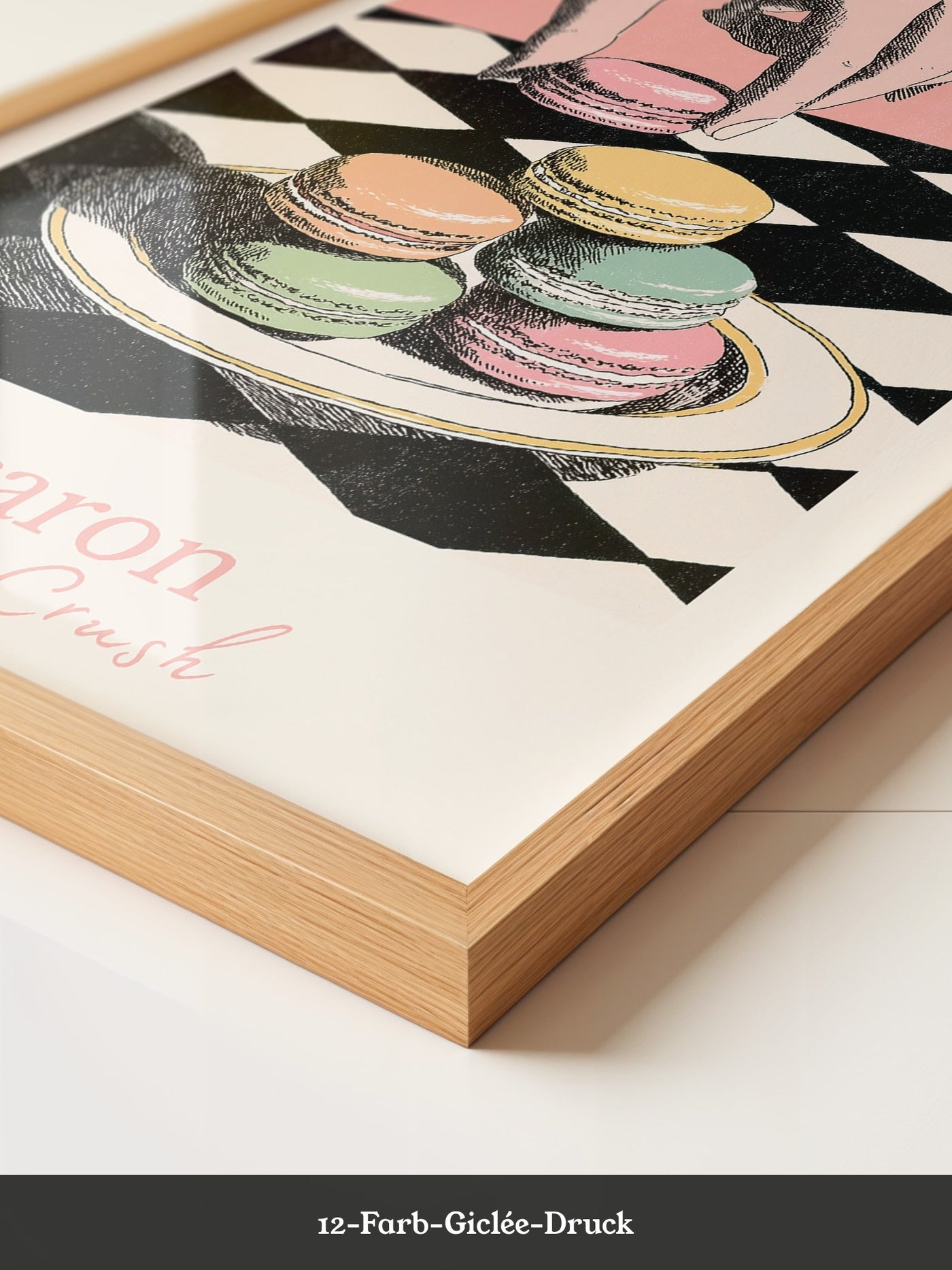 Pastell Macarons Schachbrett Stil