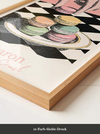 Pastell Macarons Schachbrett Stil