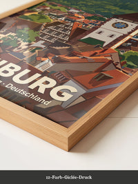 Freiburg Stadtansicht Illustration