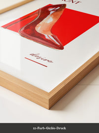 Roter High Heel Aquarellstil