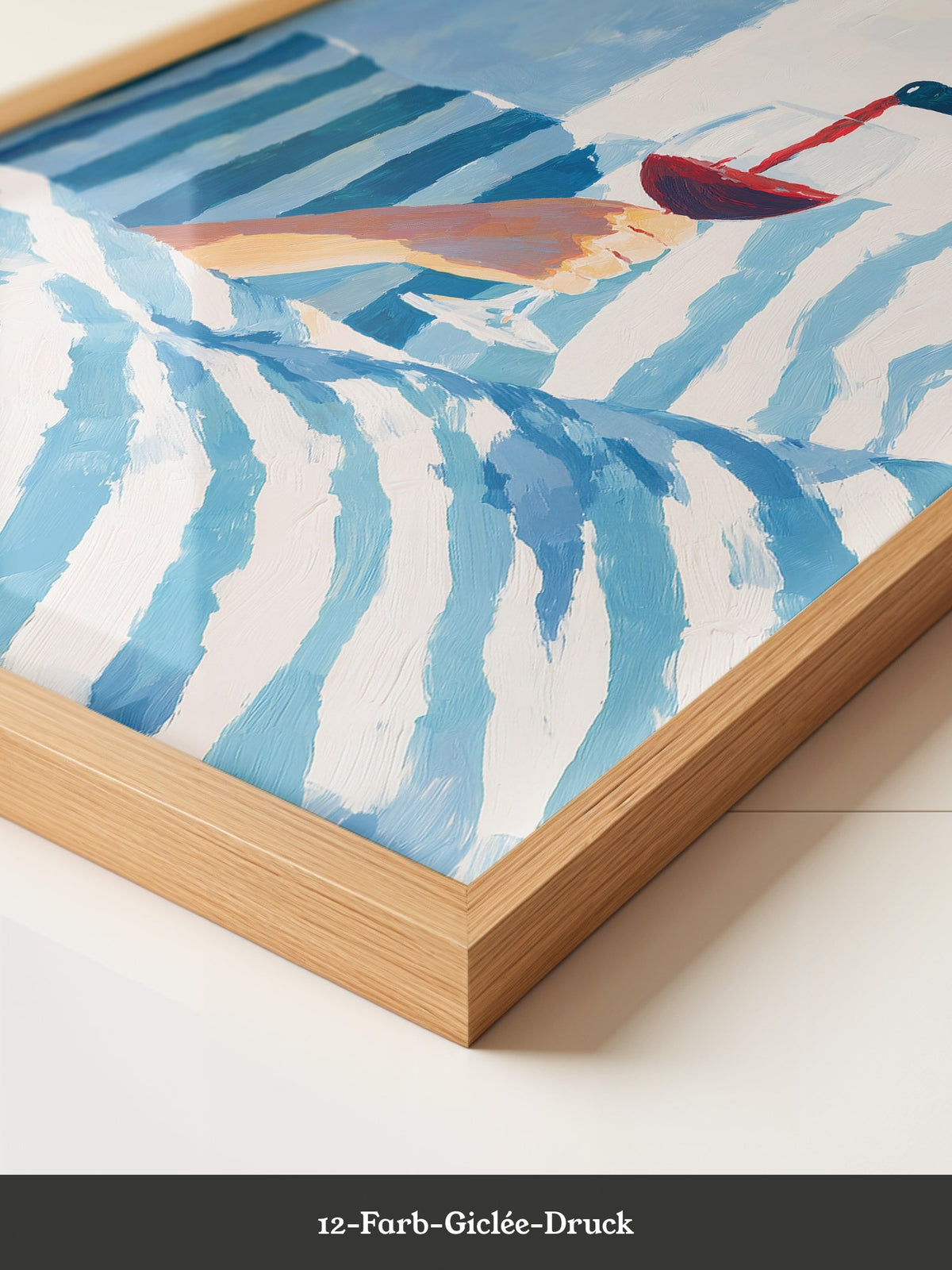 Weinglas im Bett stilisiert