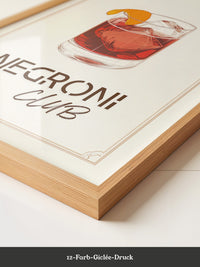 Negroni Drink Illustration Retro