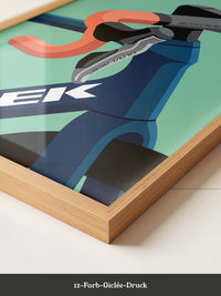 Fahrradlenker Grafik Orange Blau