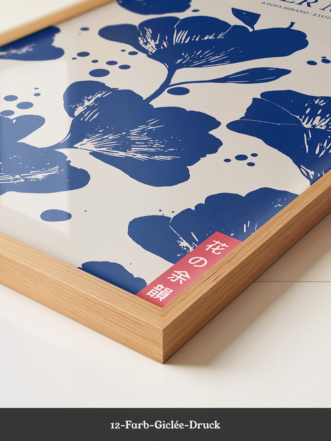 Blumen Blau Weiß Grafik