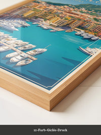 Cannes Hafen Retro-Stil