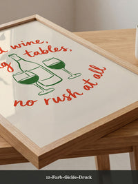 Wein Spruch Kunstdruck Rot