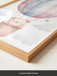 Heißluftballon Teddy Pastell