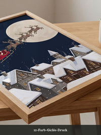 Weihnachtsmann Schlitten Mond