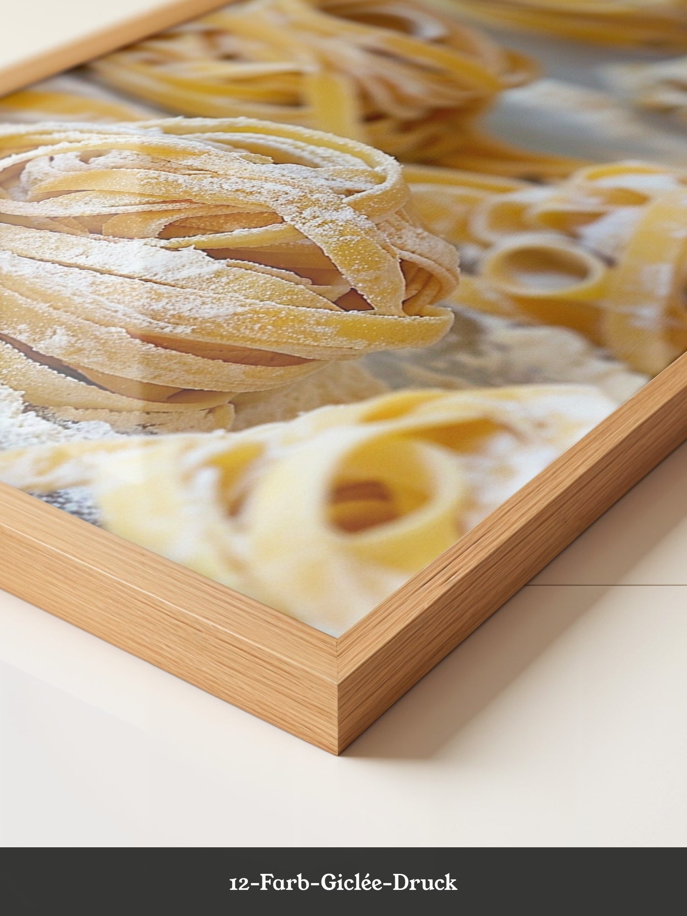 Tagliatelle Nahaufnahme Mehl