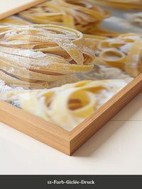 Tagliatelle Nahaufnahme Mehl