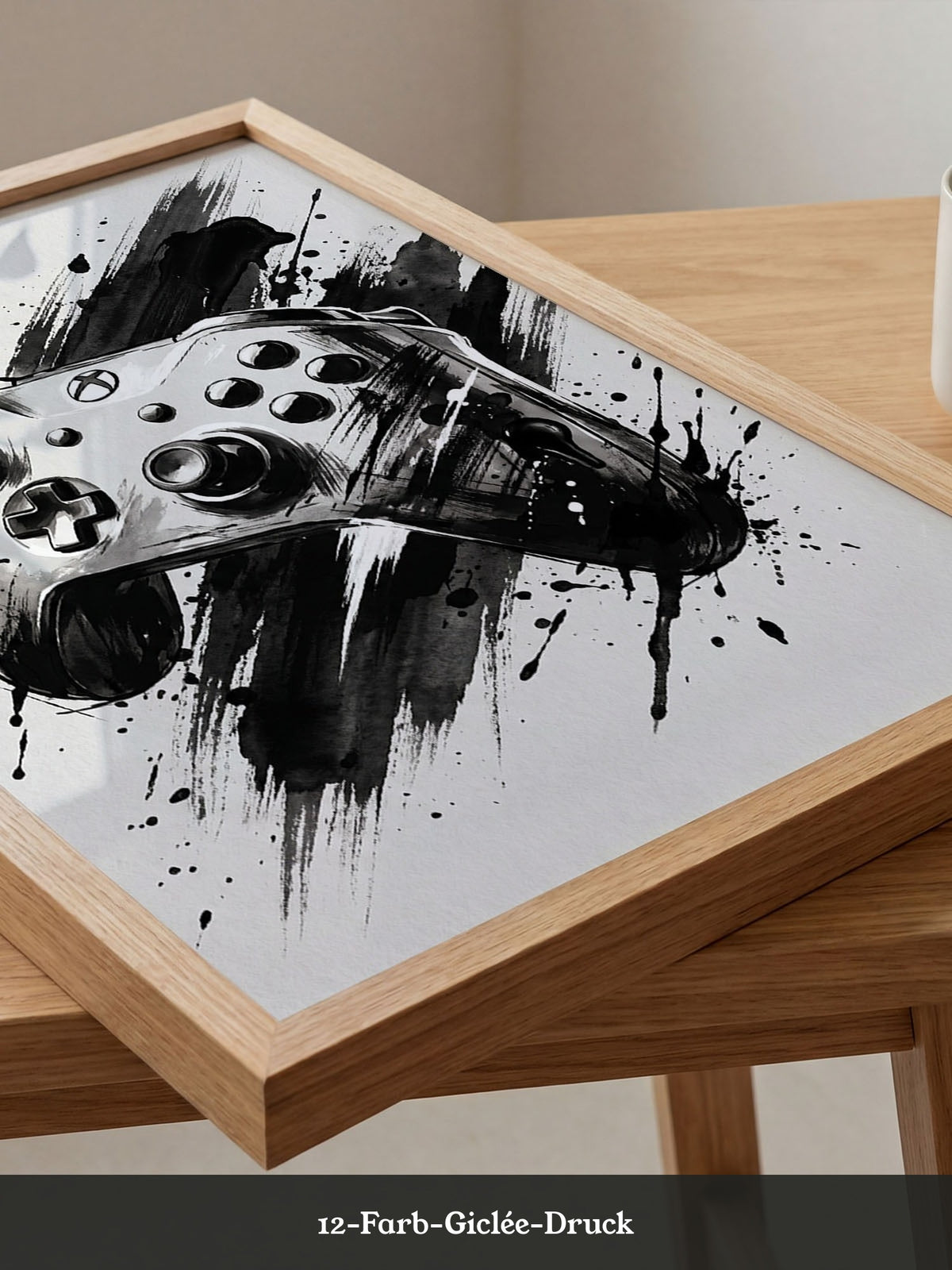 Controller Aquarell Schwarzweiß
