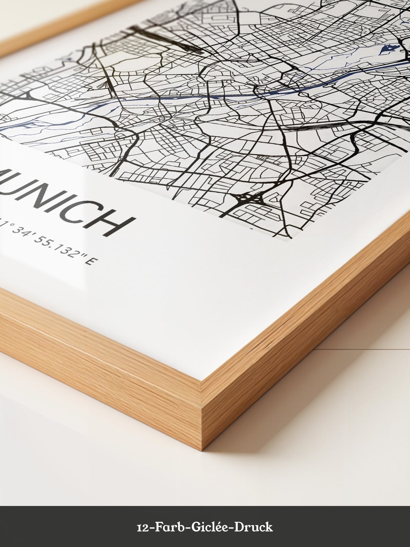 München Stadtplan minimalistisch