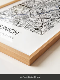 München Stadtplan minimalistisch