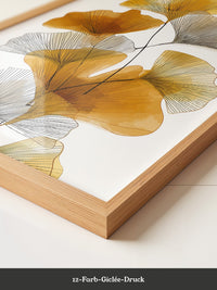 Ginkgo Blätter Aquarellkunst