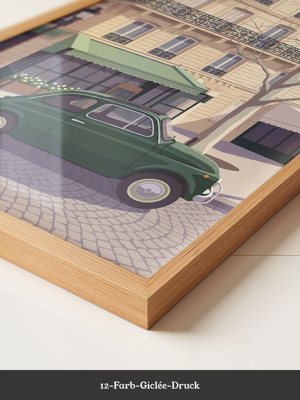 Pariser Oldtimer Grün Illustration
