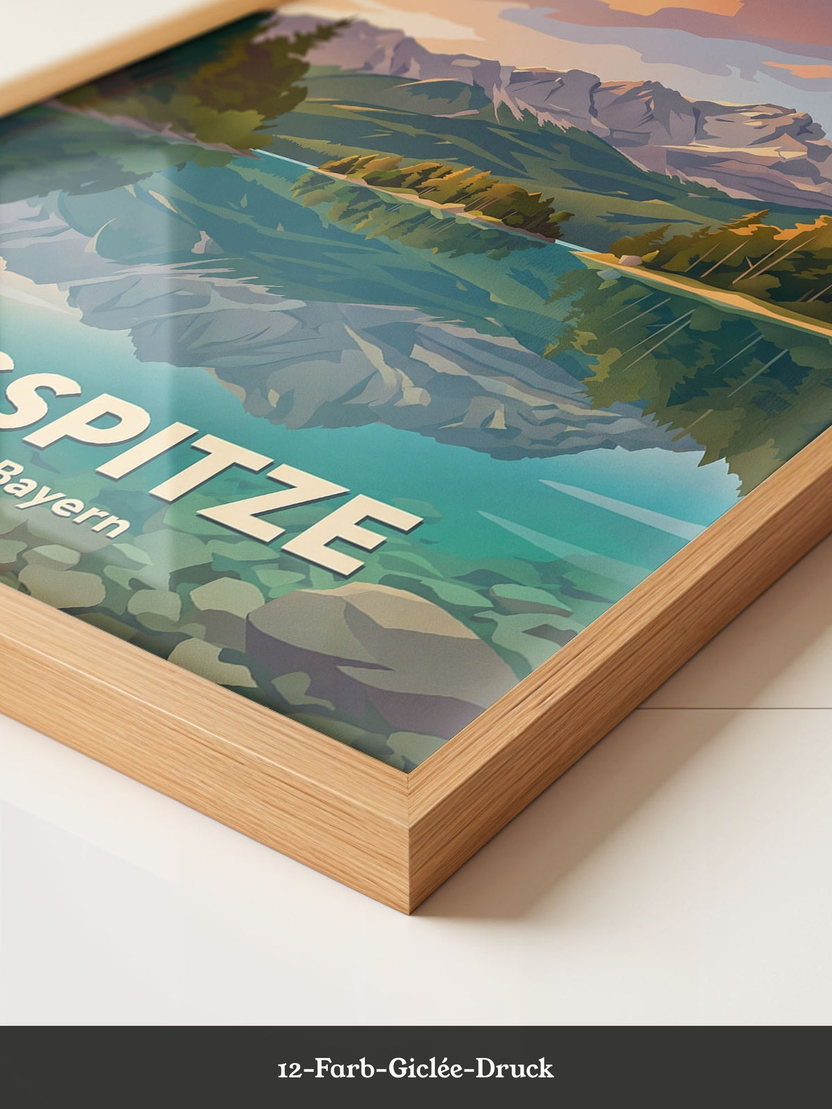 Zugspitze Bergsee Illustration