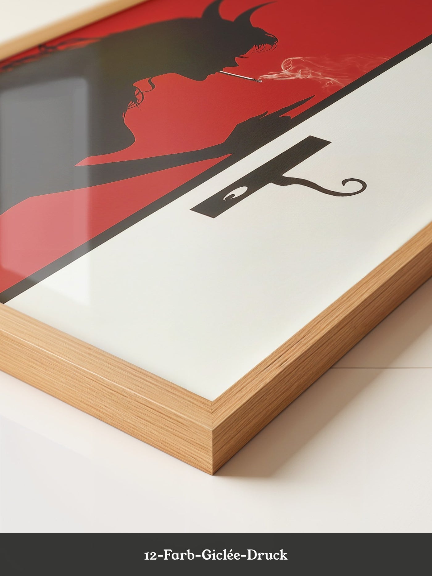Teufel Silhouette Rote Wand