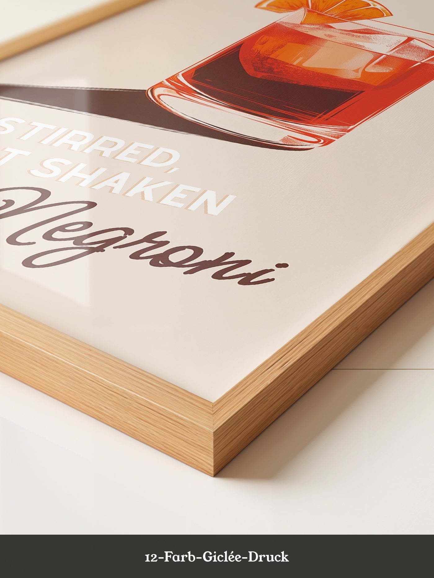 Negroni Cocktail Illustration Orange