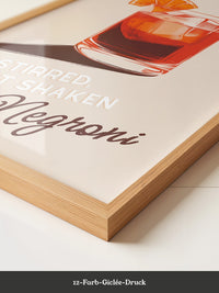 Negroni Cocktail Illustration Orange