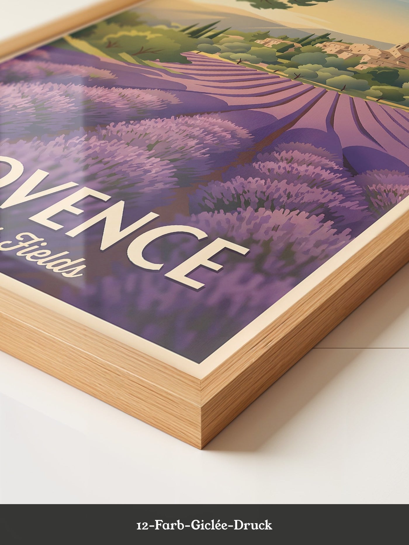 Lavendelfelder Provence Vintage-Stil