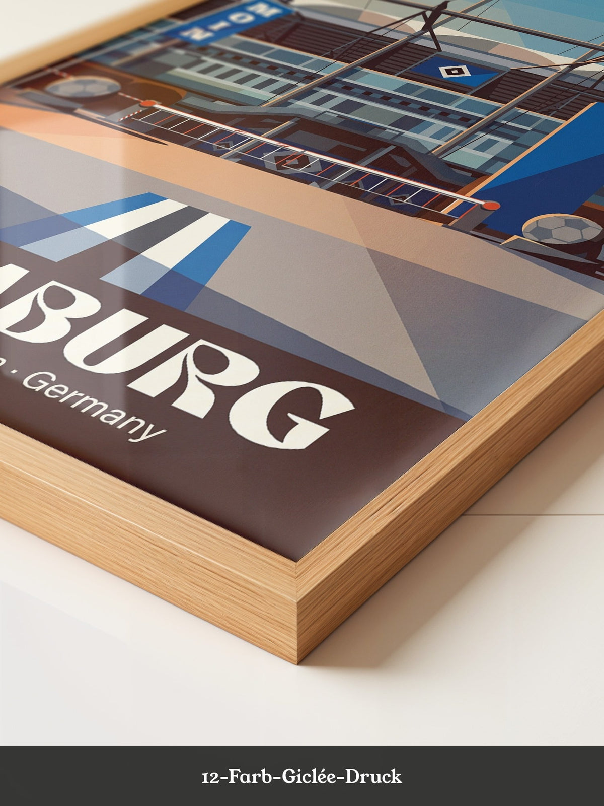 Volksparkstadion Grafik Blau