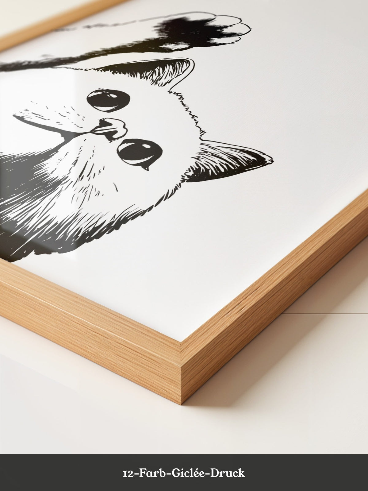Katzenpfote Schwarz Weiß Grafik