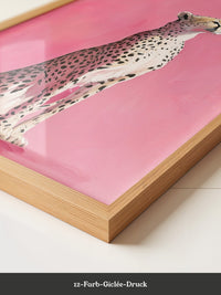 Gepard Illustration rosa Hintergrund