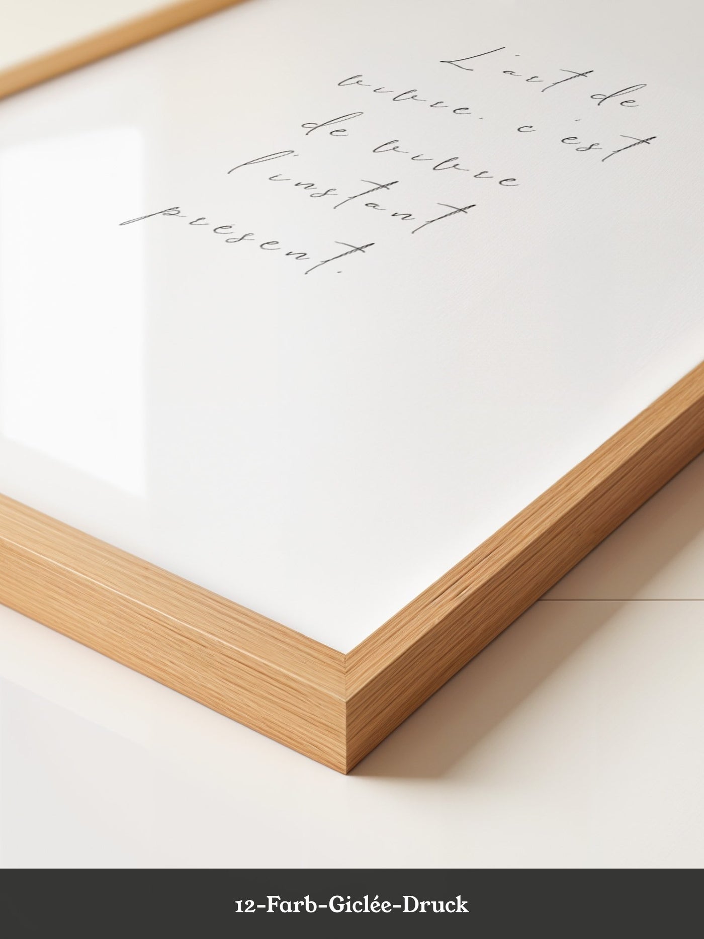 Französischer Spruch elegante Schrift