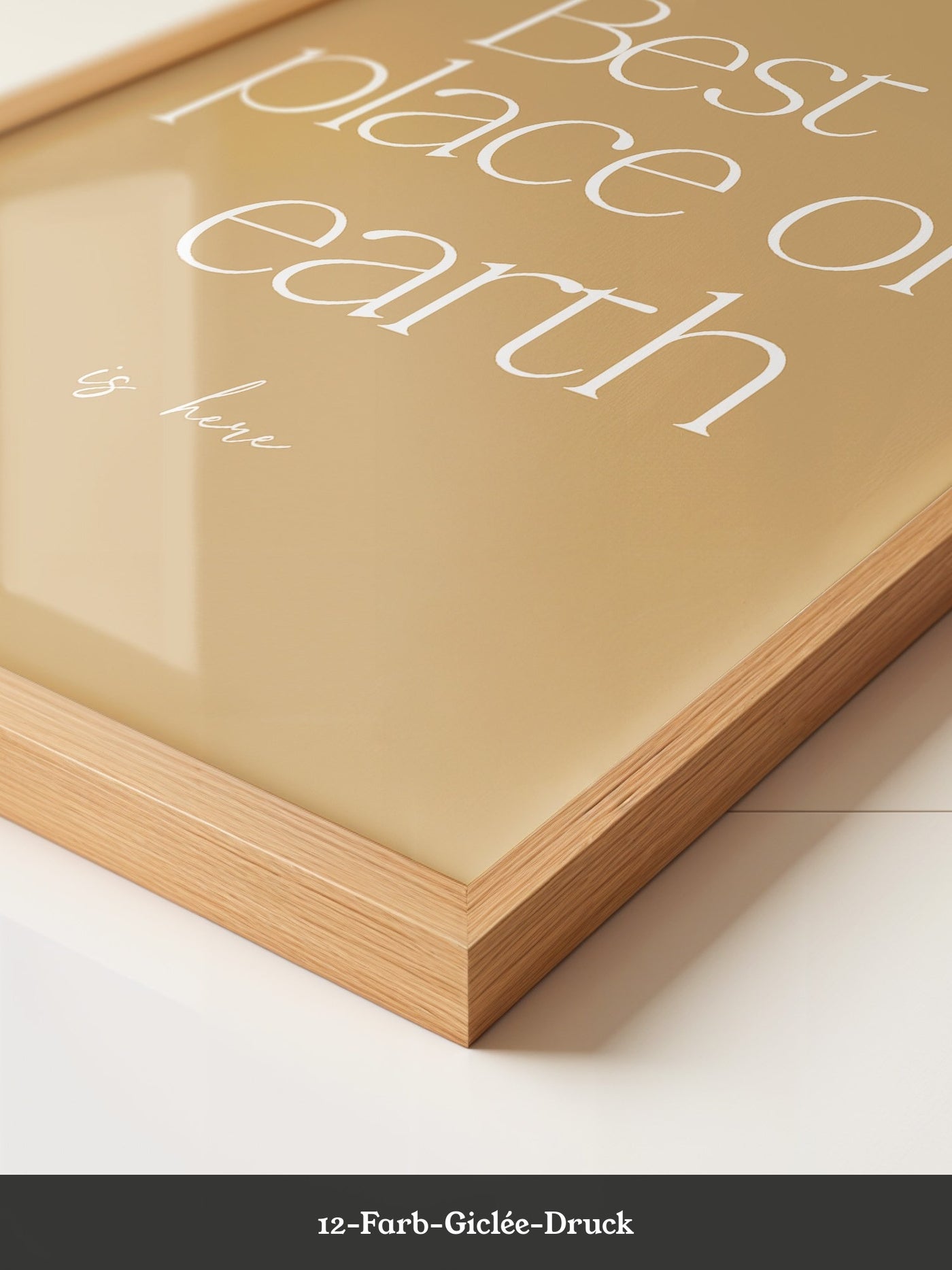 Beste Ort Erde Typografie
