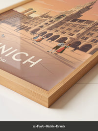 Marienplatz Architektur Pastell