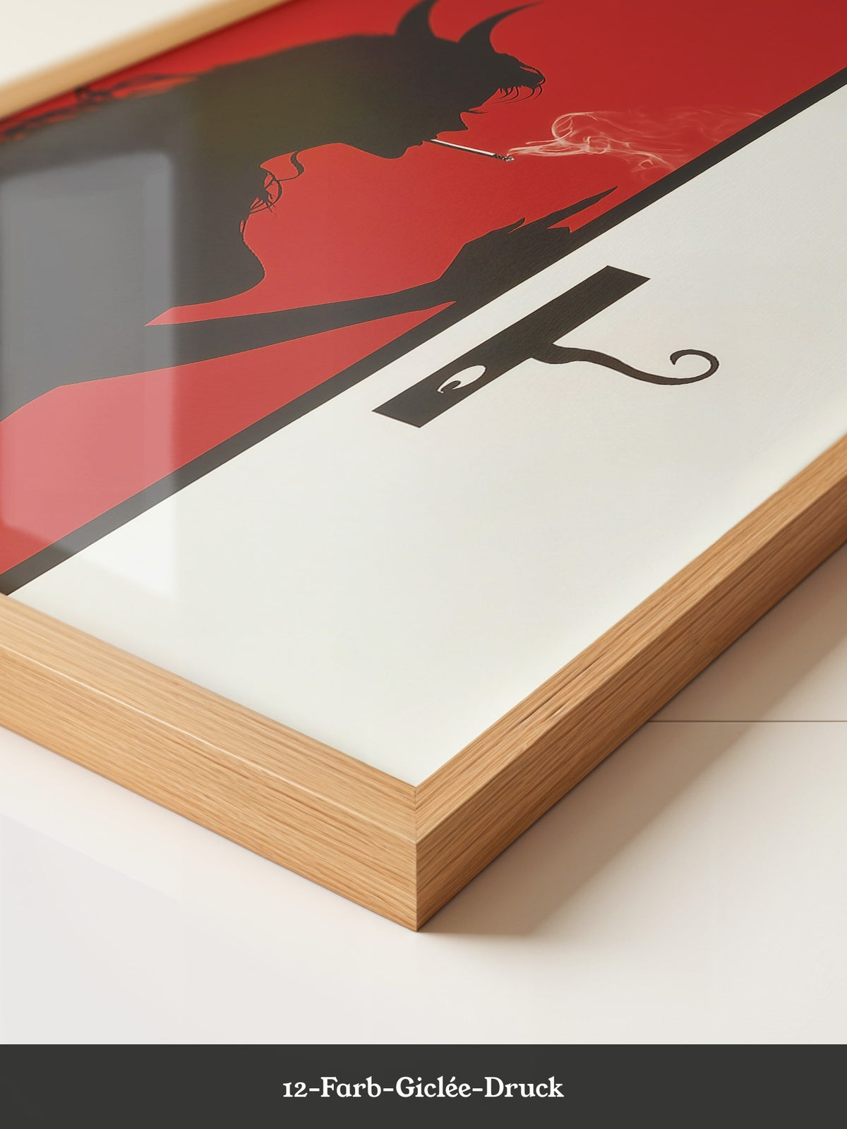 Teufel Silhouette Rote Wand