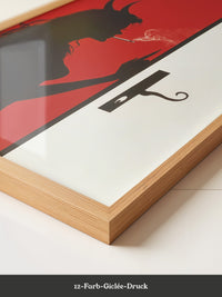 Teufel Silhouette Rote Wand