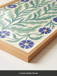 Blau Kornblumen Ornament Muster