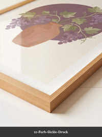 Keramikvase mit Trauben violett