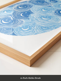 Lächelnde Wirbel blau