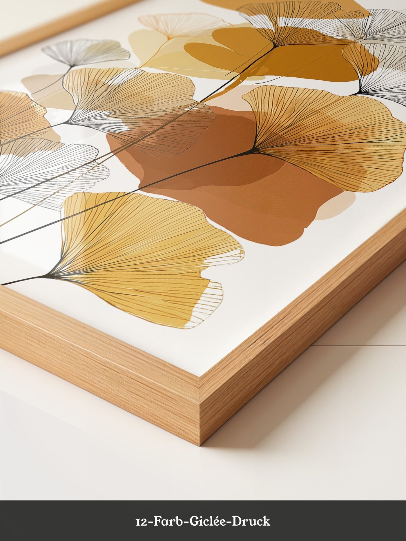 Ginkgo Blätter Herbsttöne