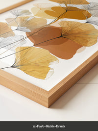 Ginkgo Blätter Herbsttöne