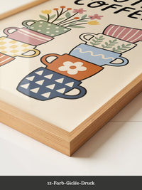 Kaffeetassen Illustration Bunt
