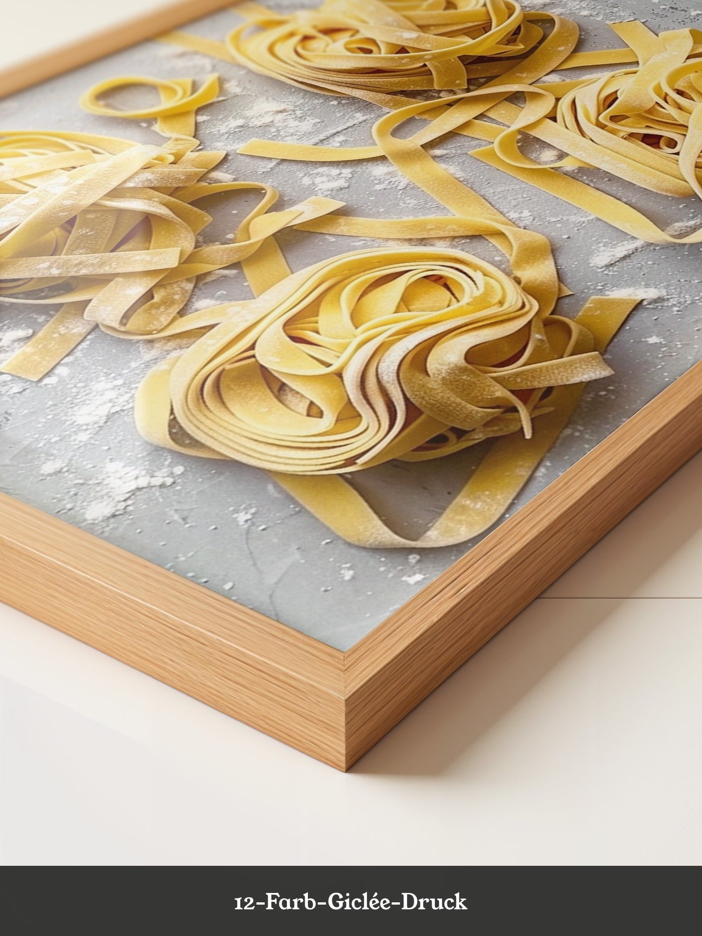 Tagliatelle Teig Nester Draufsicht