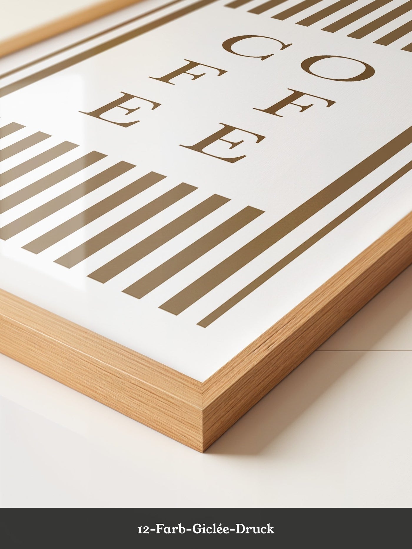 Kaffee Typografie Streifenmuster