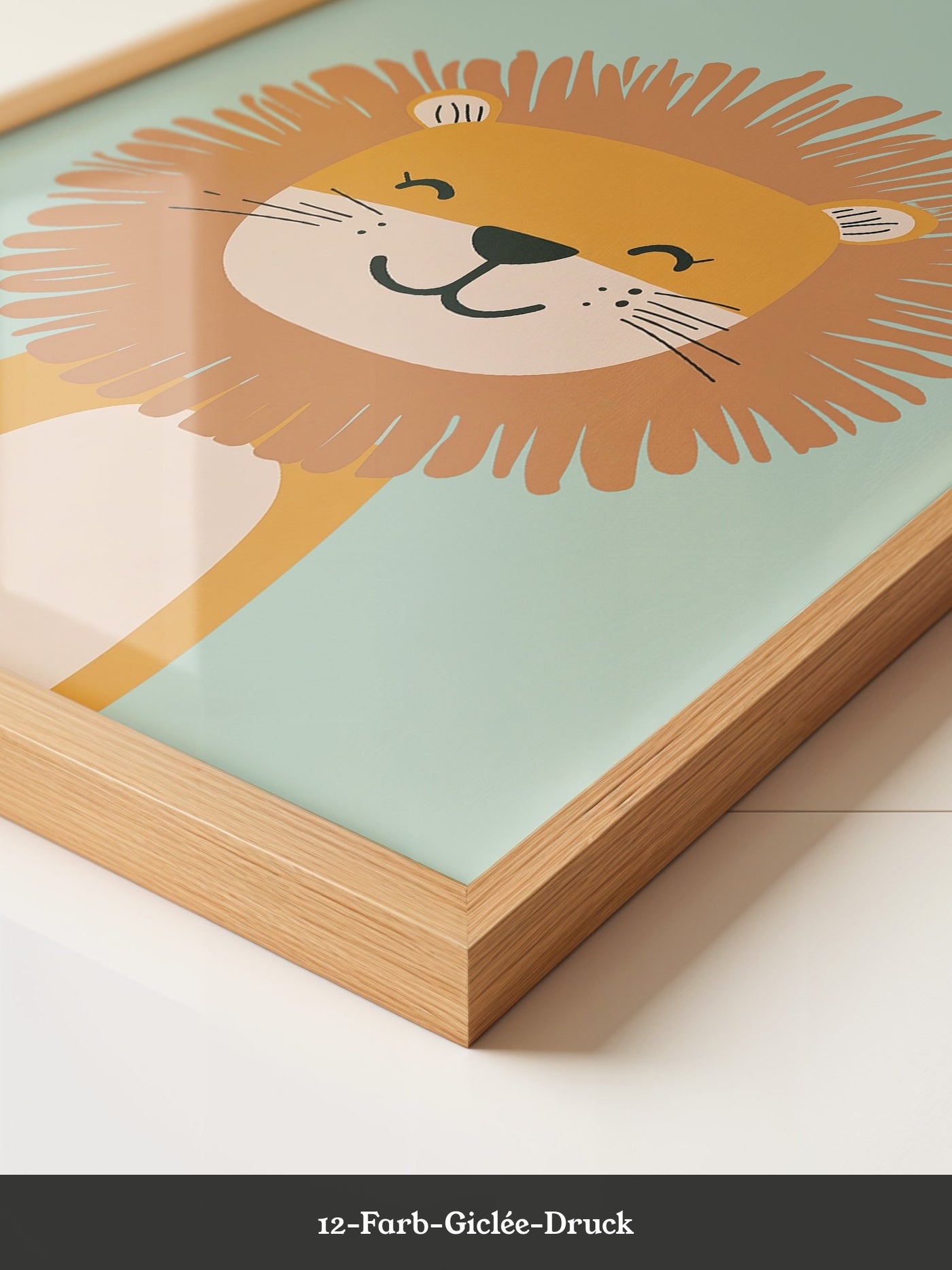 Löwe Illustration Pastellfarben