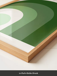 Grüne Bögen Geometrie Minimalistisch