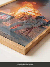 Astronaut Feuer Abenteuer Retro-TV