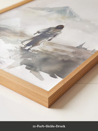 Gestalt im Nebel Aquarell