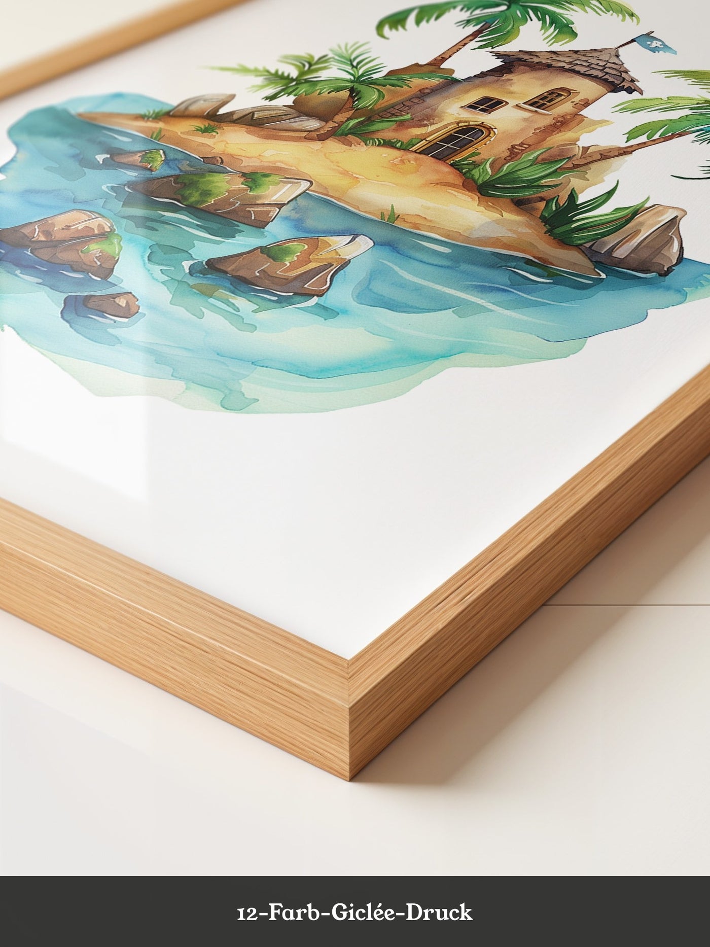 Pirateninsel Aquarell